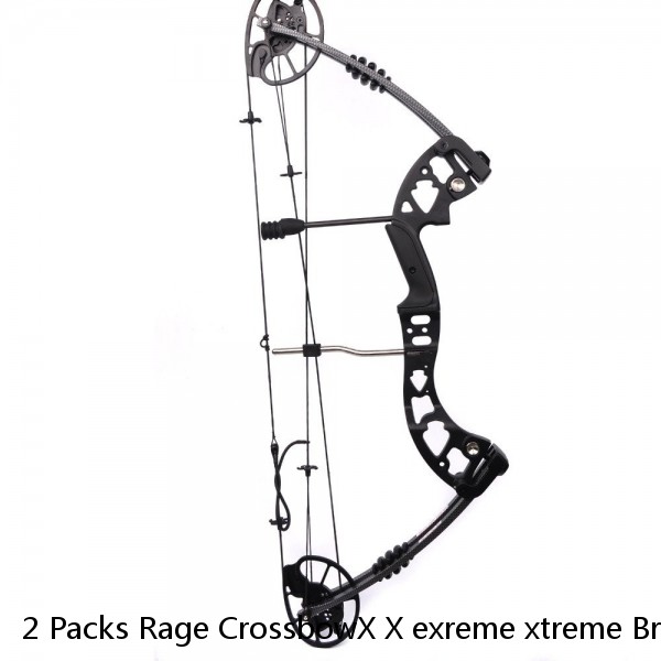  2 Packs Rage CrossbowX X exreme xtreme Broadheads 100 Grain 2" Cut crossbow