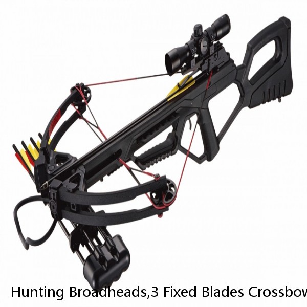 Hunting Broadheads,3 Fixed Blades Crossbow Broadheads 100 Grain Archery Broadheads for Crossbow and Compound Bow