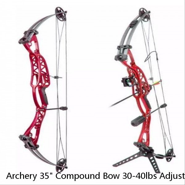 Archery 35" Compound Bow 30-40lbs Adjustable Hunting Fishing Shooting Right Hand