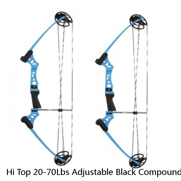 Hi Top 20-70Lbs Adjustable Black Compound Bow Junxing Archery Kit Lieft Hand Bow Youth Compound Bow And Arrow Set